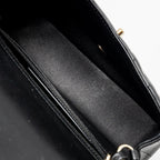 CHANEL MINI RECTANGULAR FLAP BAG CHEVRON LAMBSKIN BLACK LGHW
