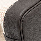HERMES NEO GARDEN PARTY 23 CANVAS/NEGONDA ECRU-BEIGE/EBENE SHW