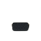 CHANEL DOUBLE ZIP WALLET ON CHAIN CAVIAR BLACK LGHW