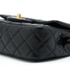 CHANEL 22S PEARL CRUSH MINI RECTANGULAR FLAP BAG LAMBSKIN BLACK GHW (MICROCHIP)