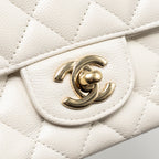CHANEL MINI RECTANGULAR FLAP BAG CAVIAR WHITE LGHW