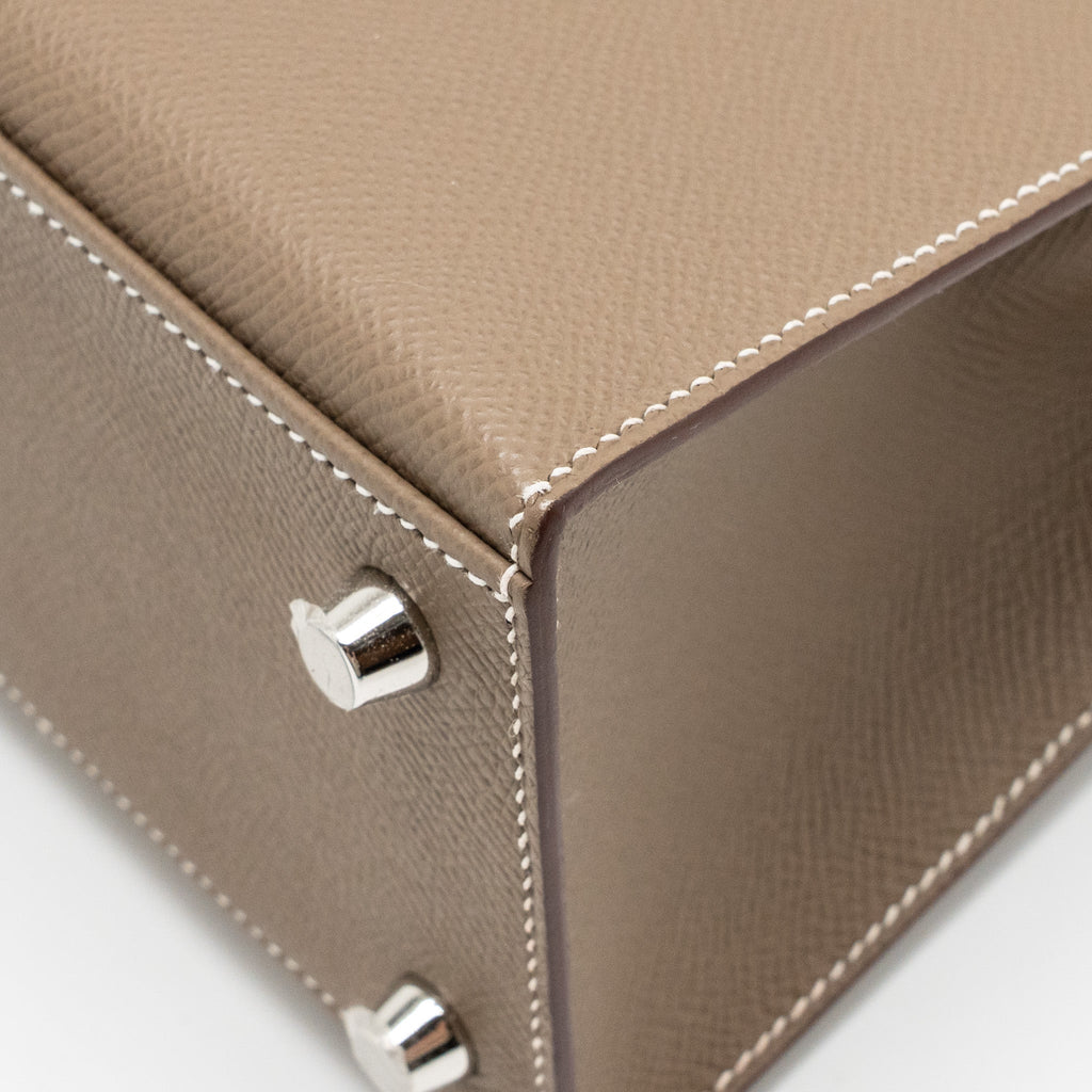 Hermes Kelly 25 Epsom Etoupe SHW