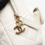 Chanel 24C Mini Backpack Caviar White LGHW (Microchip)