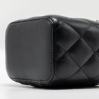 CHANEL 22S PEARL CRUSH MINI VANITY WITH CHAIN LAMBSKIN BLACK GHW