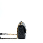 CHANEL SMALL 19 BAG LAMBSKIN BLACK MULTICOLOUR HARDWARE (MICROCHIP)