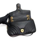 GUCCI GG MARMONT SHOULDER BAG 26CM BLACK WITH GHW