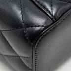 CHANEL 22S PEARL CRUSH MINI VANITY WITH CHAIN LAMBSKIN BLACK GHW