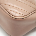GUCCI GG MARMONT SMALL MATELASSE SHOULDER BAG IN BEIGE