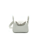 Hermes Mini Lindy 80 Gris Pale SHW