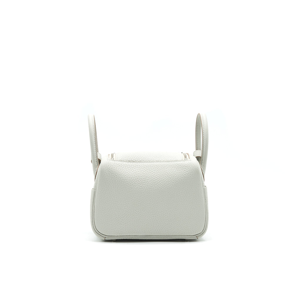 Hermes Mini Lindy 80 Gris Pale SHW
