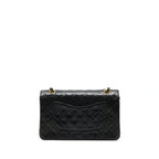 CHANEL VINTAGE CLASSIC DOUBLE FLAP BAG LAMBSKIN BLACK GHW