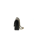 CHANEL VINTAGE CLASSIC DOUBLE FLAP BAG LAMBSKIN BLACK GHW