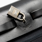 HERMES HERBAG 31 ZIP BAG CANVAS/HUNTER LEATHER BLACK SHW