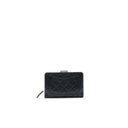 CHANEL QUILTED CC BIFOLD CAVIAR WALLET BLACK GHW