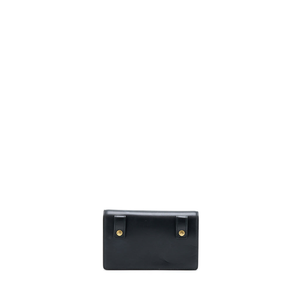 DIOR MINI SADDLE BELT BAG CALFSKIN BLACK GHW