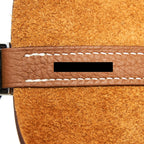 HERMES PICOTIN 22 LOCK BAG GOLD WITH BLUE BRUME HANDLE SHW
