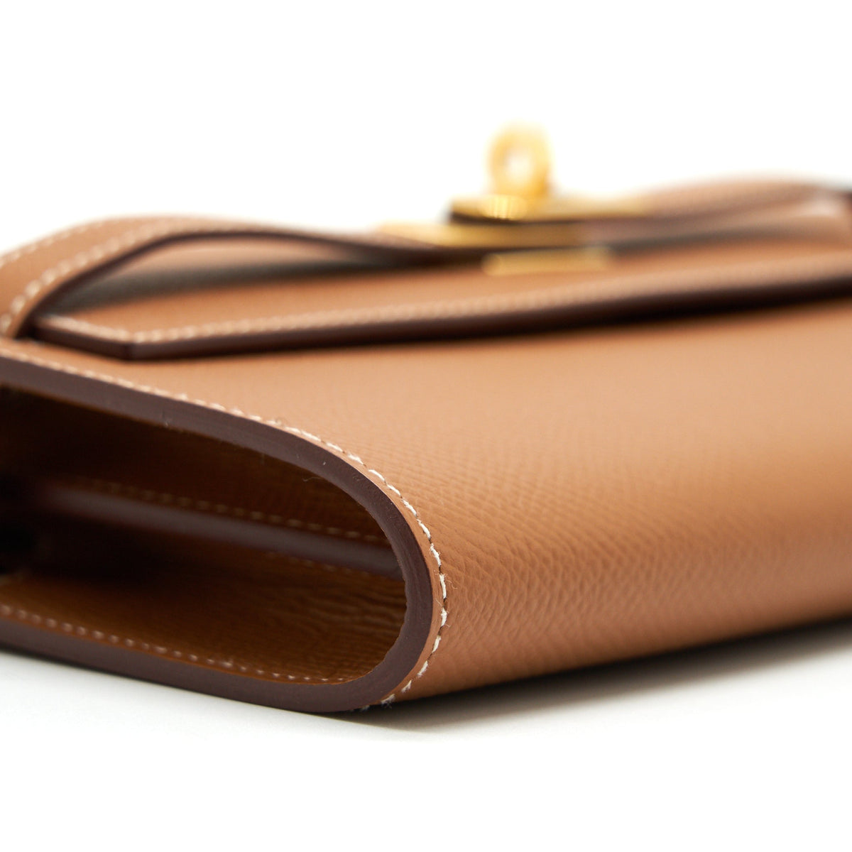 HERMES CLASSIC KELLY TO GO GOLD WITH GHW EPSOM LEATHER