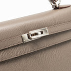 Hermes Kelly 25 Epsom Gris Etain SHW