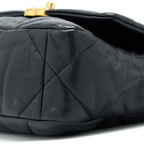 CHANEL SMALL 19 BAG GOATSKIN BLACK MULTICOLOUR HARDWARE