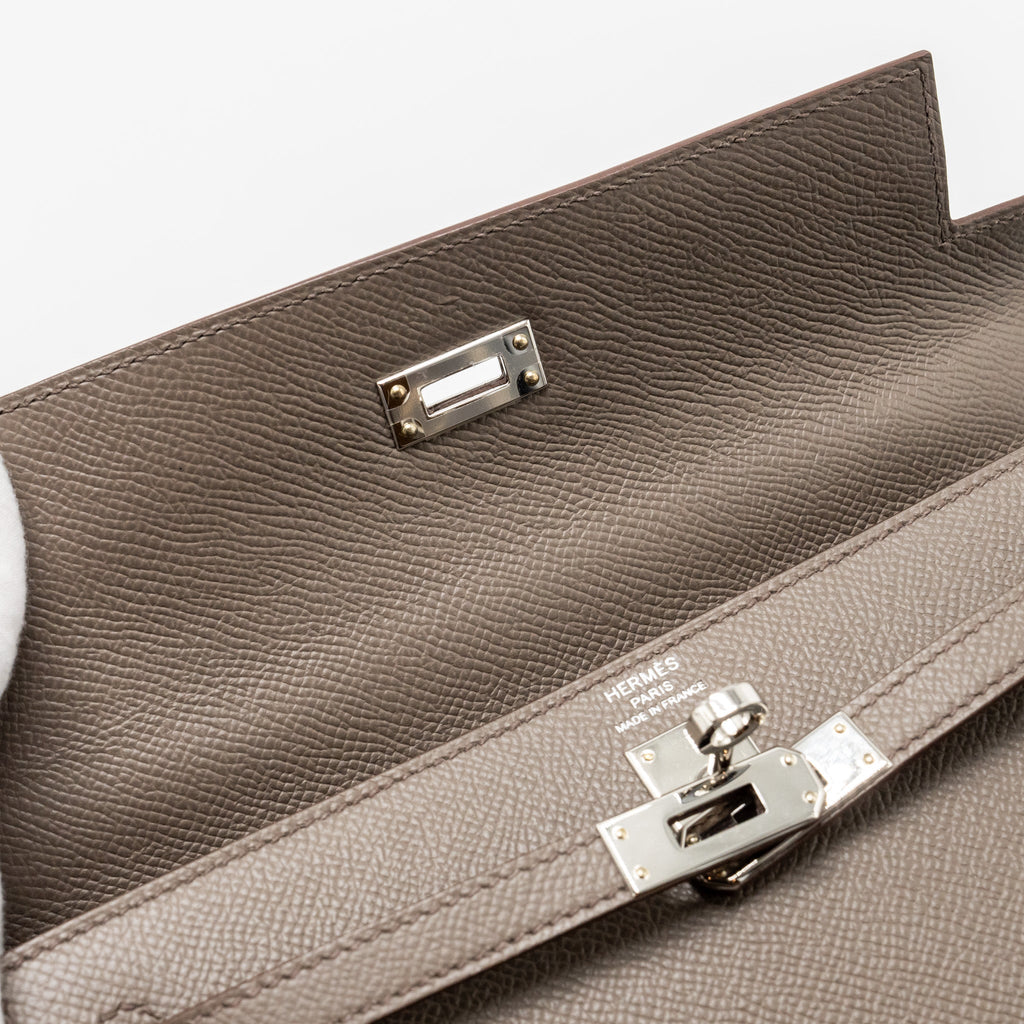 Hermes Kelly 25 Epsom Gris Etain SHW