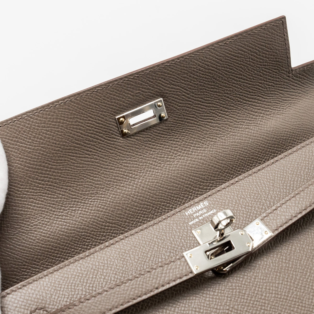 Hermes Kelly 25 Epsom Gris Etain SHW