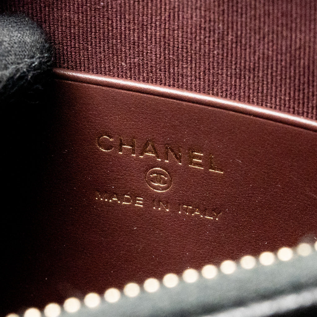CHANEL 25A CLUTCH WITH CHAIN BAG CAVIAR BLACK LGHW