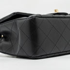 CHANEL MINI RECTANGULAR FLAP BAG LAMBSKIN BLACK LGHW (MICROCHIP)