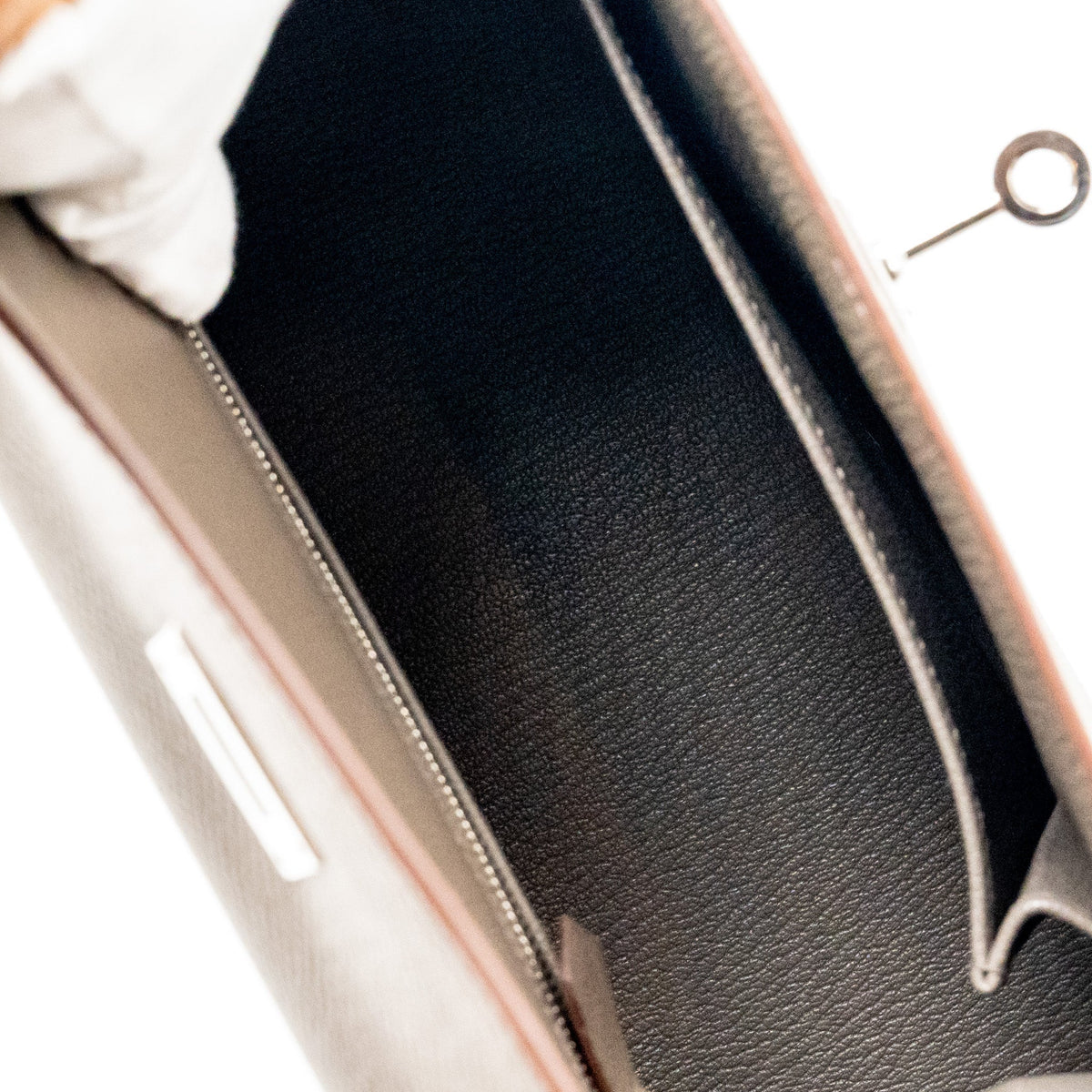 Hermes Kelly 25 Epsom Gris Etain SHW