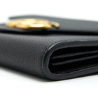 GUCCI GRAINED CALFSKIN GG LOGO WALLET ON CHAIN WITH GHW