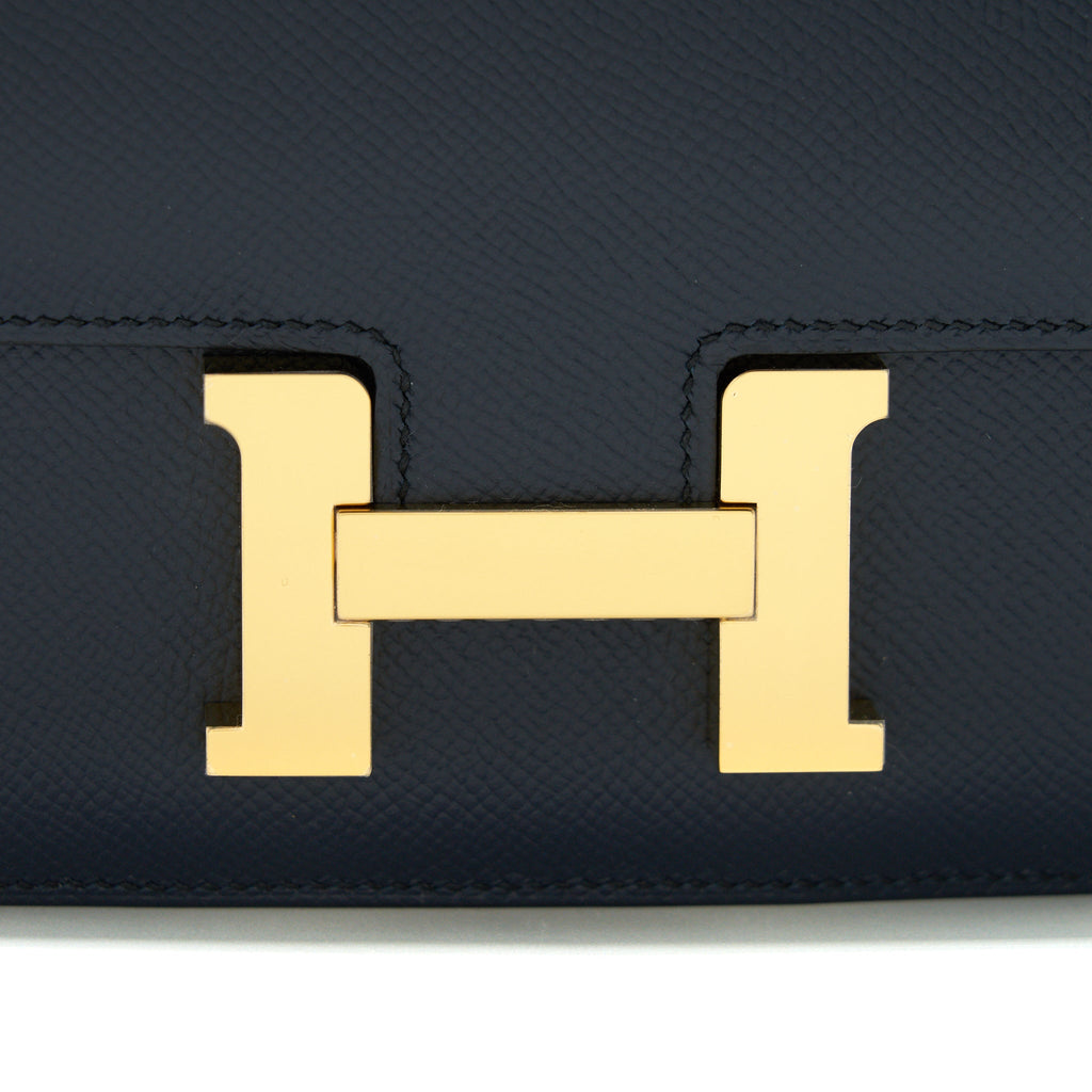 Hermes Mini Constance Blue Indigo GHW