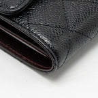 CHANEL CLASSIC CC FLAP LONG WALLET CAVIAR BLACK GHW