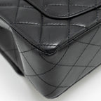 CHANEL MINI RECTANGULAR FLAP BAG LAMBSKIN BLACK LGHW (MICROCHIP)
