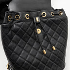 Chanel CC Filigree Backpack Caviar Black GHW