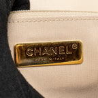 CHANEL MAXI 19 BAG GOATSKIN BEIGE MULTICOLOR HARDWARE