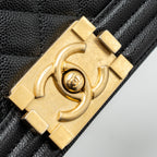 CHANEL SMALL BOY BAG CAVIAR BLACK GHW