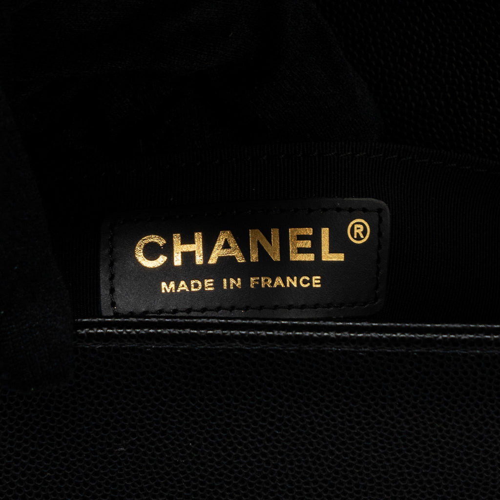 CHANEL SMALL BOY BAG CAVIAR BLACK GHW