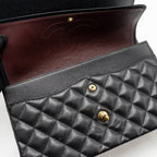 CHANEL JUMBO CLASSIC DOUBLE FLAP BAG CAVIAR BLACK GHW