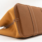 HERMES GARDEN PARTY 36 CANVAS/NEGONDA DUNE-MAGNOLIA/GOLD SHW