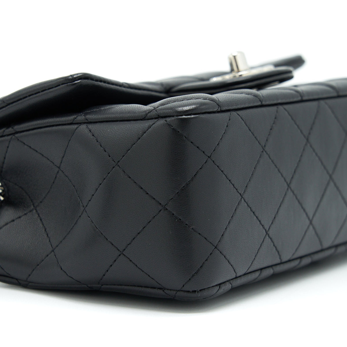 CHANEL MINI RECTANGULAR LAMBSKIN BLACK SHW