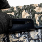 DIOR SMALL BOOK TOTE BLUE/ECRU DIOR OBLIQUE EMBROIDRY