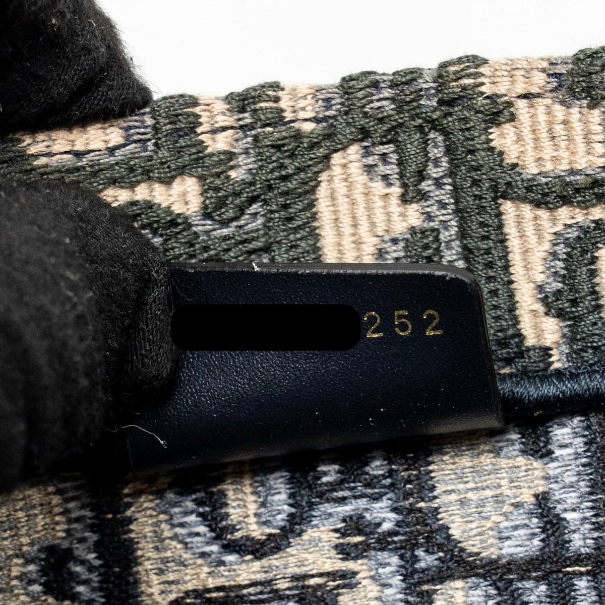 DIOR SMALL BOOK TOTE BLUE/ECRU DIOR OBLIQUE EMBROIDRY