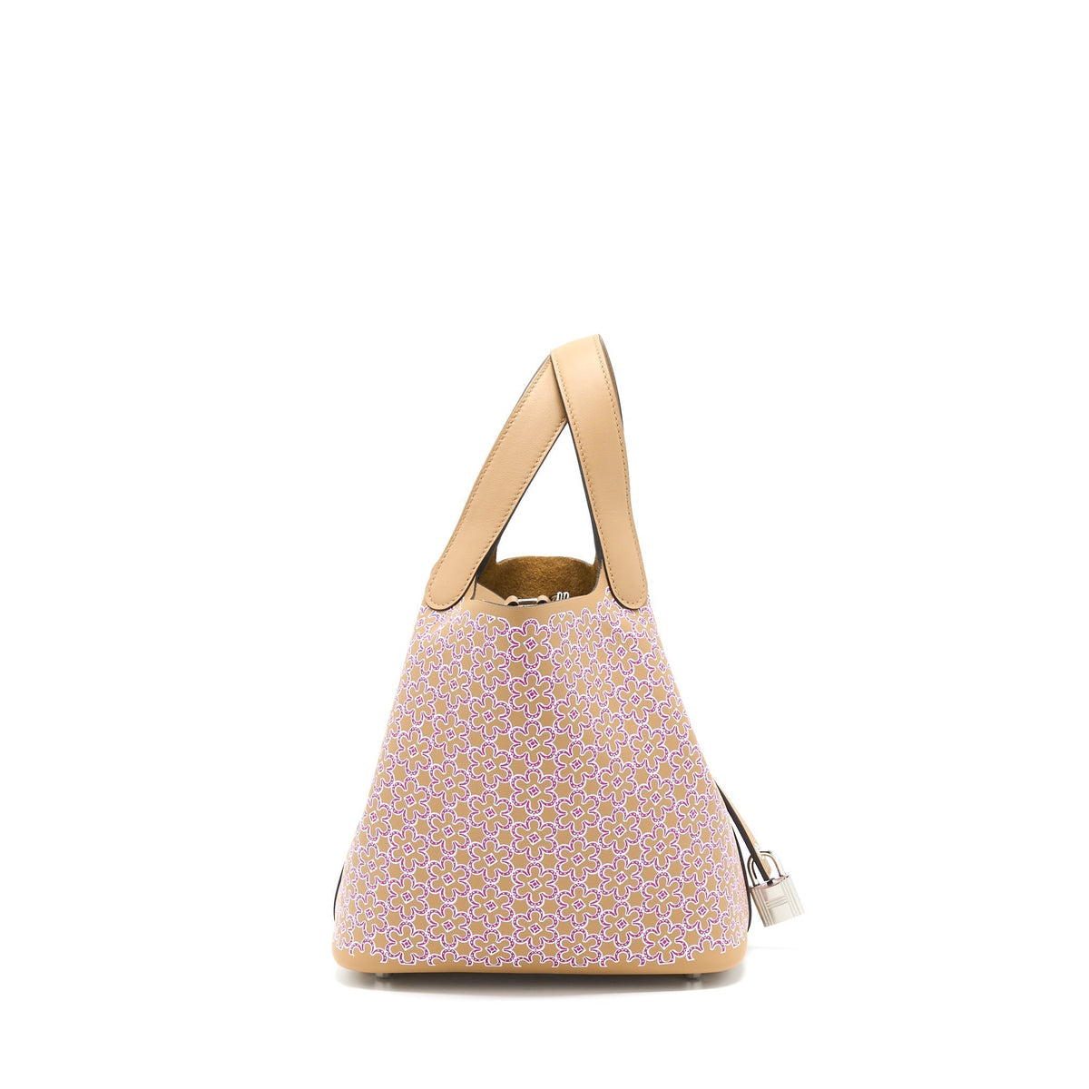 HERMES PICOTIN 18 LUCKY DAISY SWIFT CHAI/ROSE/BLANC SHW