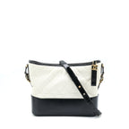 CHANEL LARGE GABRIELLE HOBO BAG WHITE/BLACK MULTICOLOUR HARDWARE