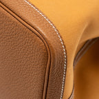 HERMES GARDEN PARTY 36 CANVAS/NEGONDA DUNE-MAGNOLIA/GOLD SHW