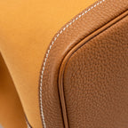 HERMES GARDEN PARTY 36 CANVAS/NEGONDA DUNE-MAGNOLIA/GOLD SHW