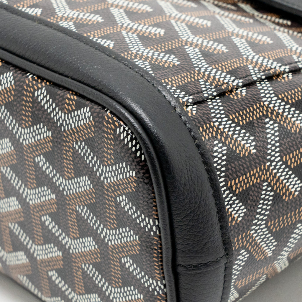 Goyard Mini Alpin backpack goyardline canvas / calfskin black SHW