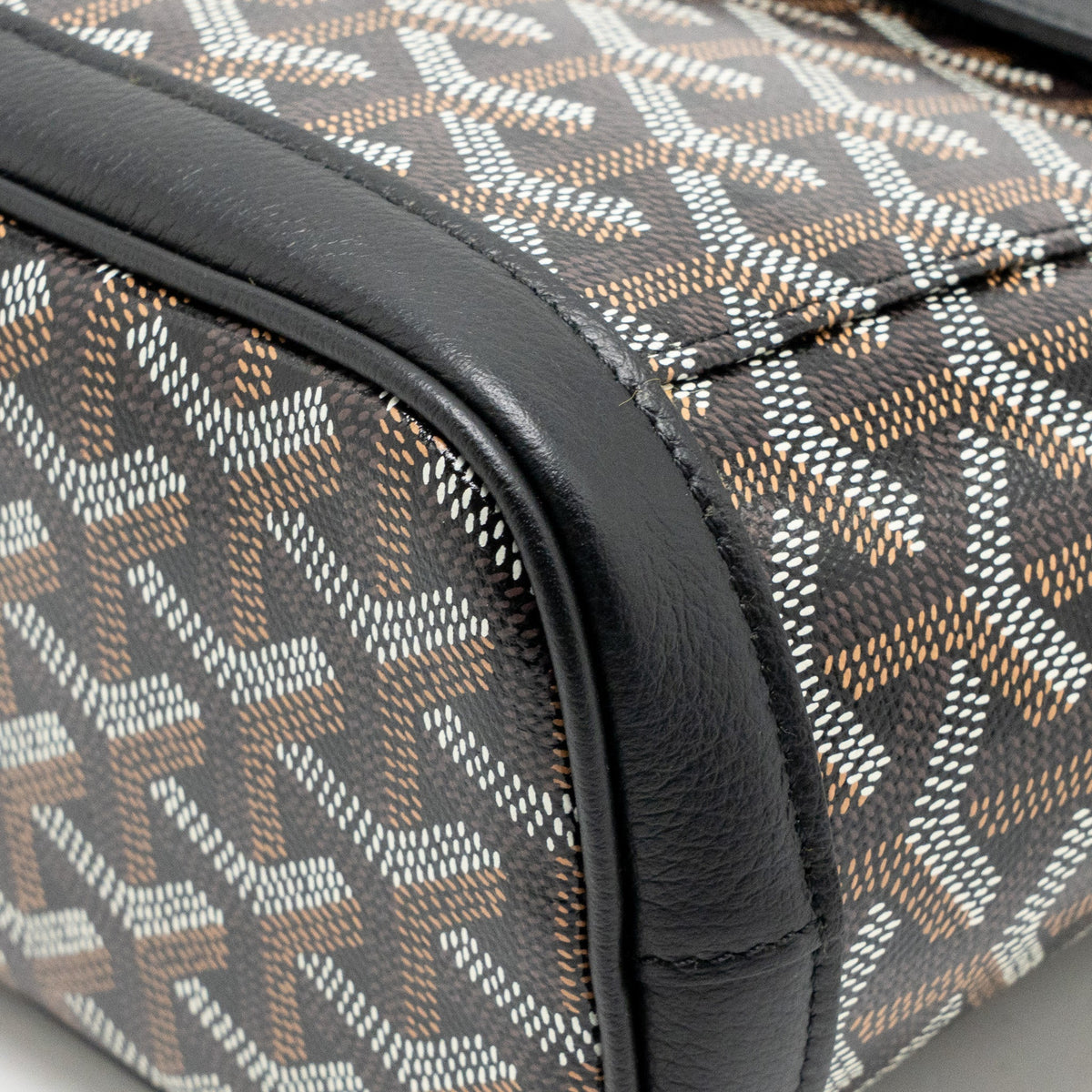 Goyard Mini Alpin backpack goyardline canvas / calfskin black SHW