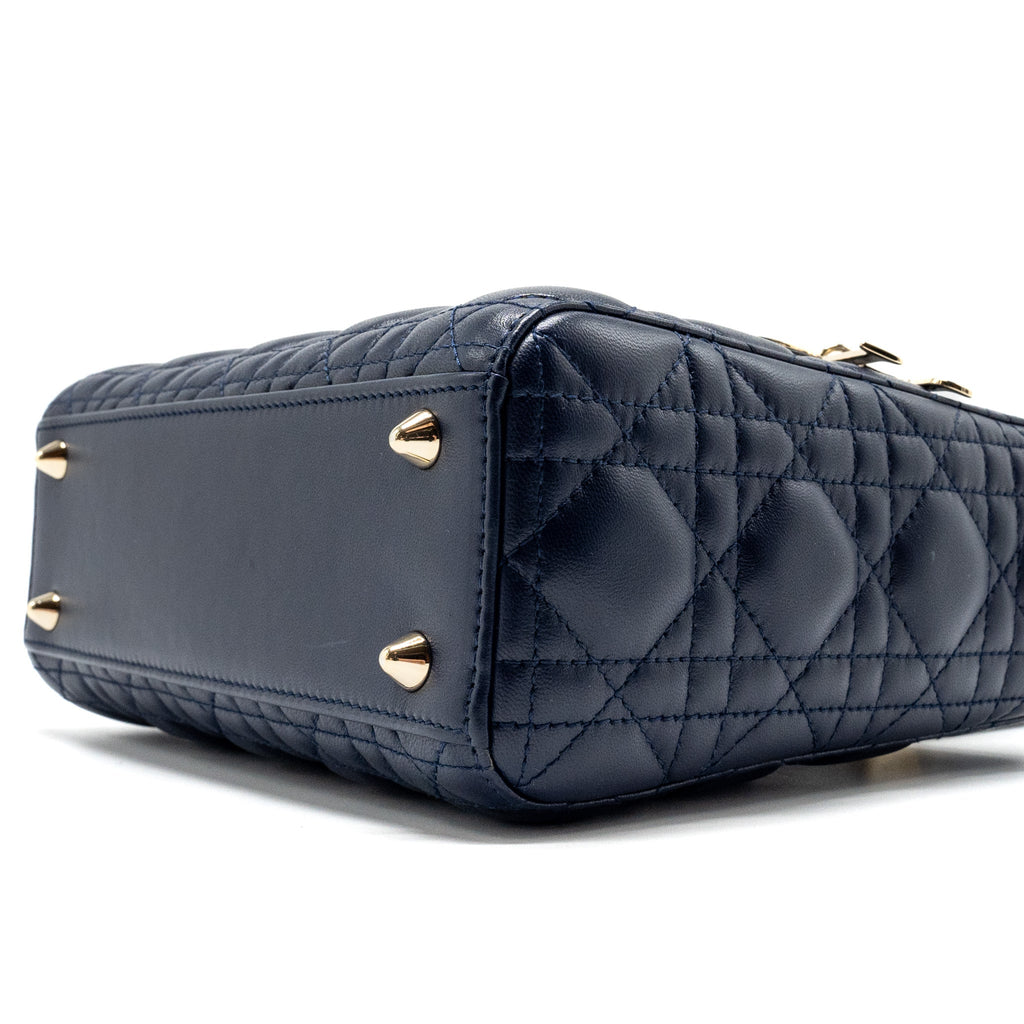 DIOR SMALL MY ABC LADY DIOR LAMBSKIN NAVY LGHW
