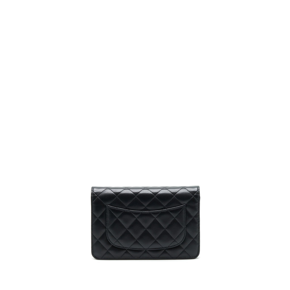 CHANEL CLASSIC WALLET ON CHAIN LAMBSKIN BLACK SHW