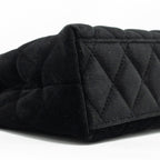 CHANEL 24A MINI SHOPPING TOTE/MINI KELLY VELVET BLACK GHW (MICROCHIP)